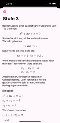 Beschreibung der Lösung der quadratischen Gleichung aus der Aufgabe. Theorie zur Lösung der quadratischen Gleichung wird angezeigt