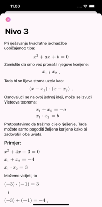 Opis kako riješiti kvadratnu jednadžbu iz zadatka. Prikazuje se teorija o tome kako riješiti kvadratnu jednadžbu
