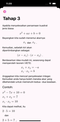 Huraian Cara Menyelesaikan Persamaan Kuadratik Dari Tugas. Teori bagaimana menyelesaikan persamaan kuadrat dipaparkan
